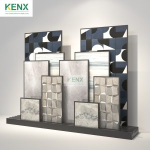 slot type floor tile display stand