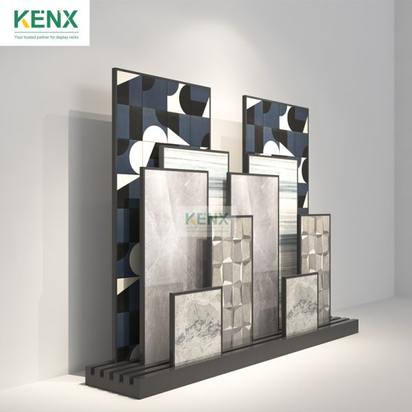 slot type floor tile display stand