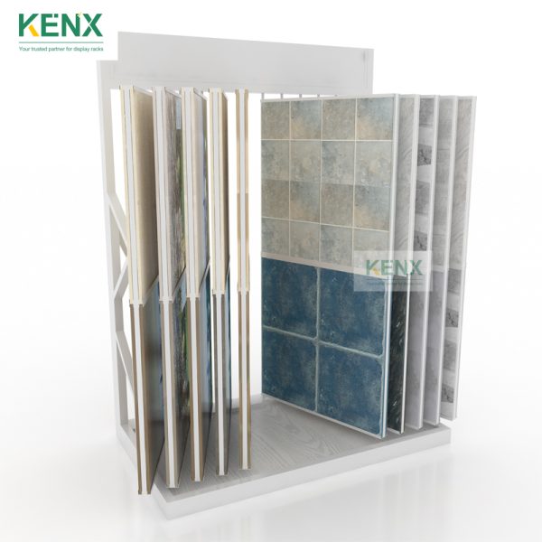 Turning page tile plate display cabinet