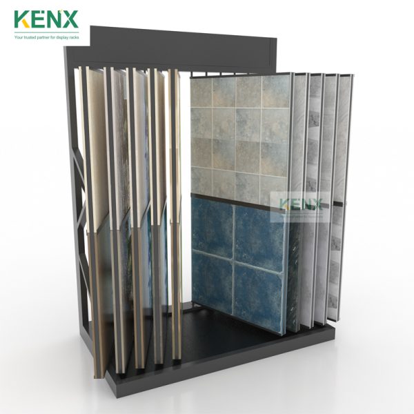 Turning page tile plate display cabinet