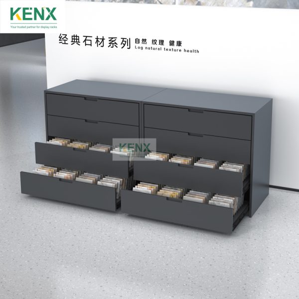 tile display drawers cabinet