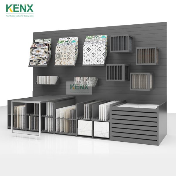 Multifunctional combination tile display racks