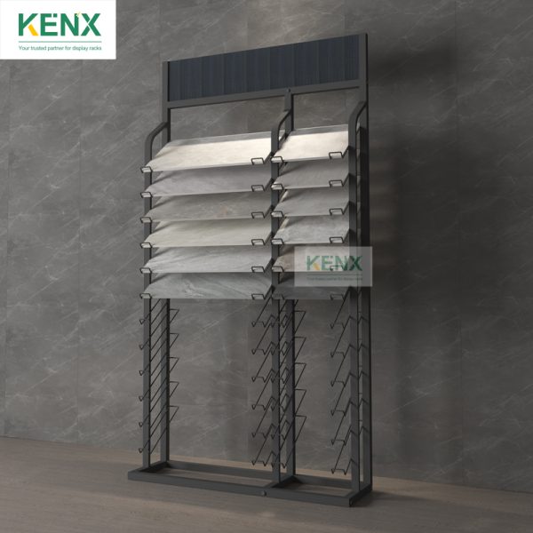 simple single row tiles display racks