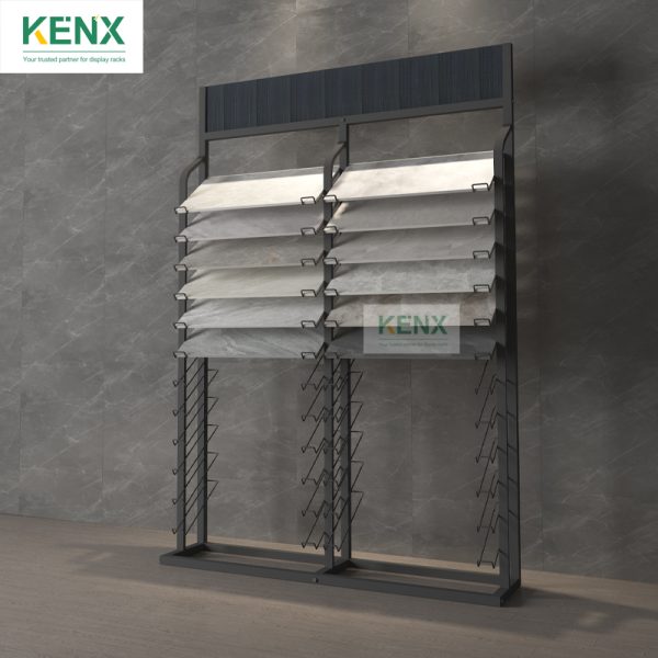 simple single row tiles display racks