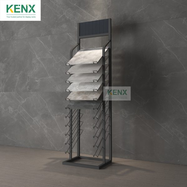 simple single row tiles display racks