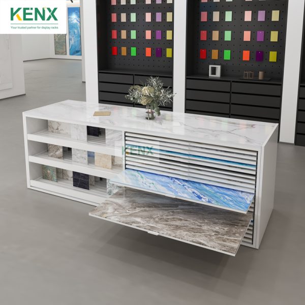 drawer combination tile counter display stands