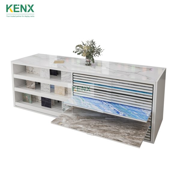 drawer combination tile counter display stands