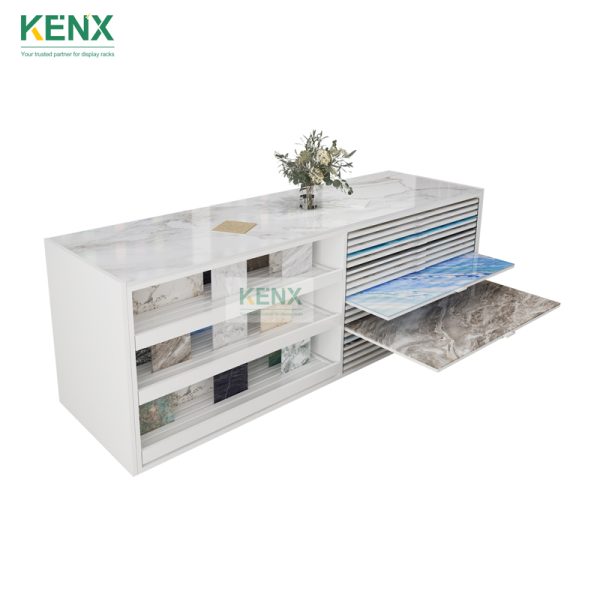 drawer combination tile counter display stands