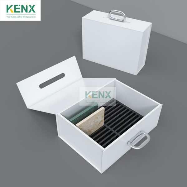 Portable ceramic tile sample box