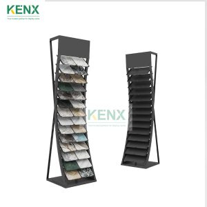 Vertical ceramic tile vendor display racks