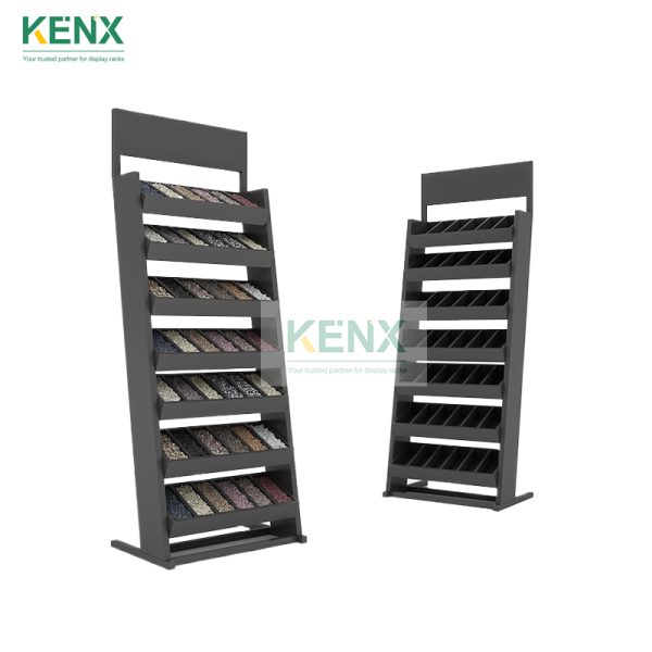 Vertical ceramic tile shelf