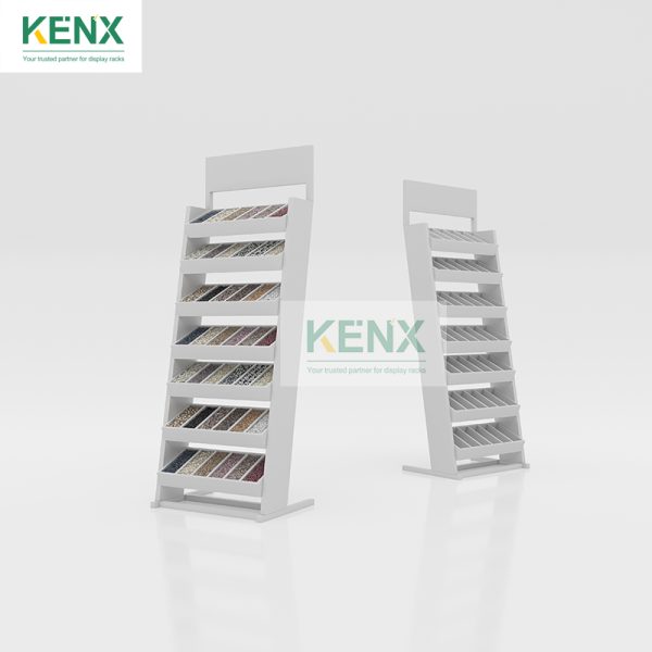 Vertical ceramic tile shelf