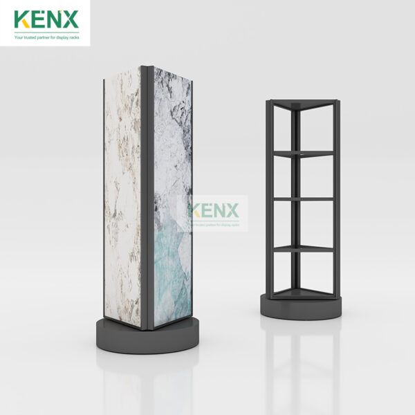 three side ceramic tile rotating display stand