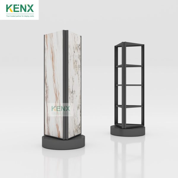 three side ceramic tile rotating display stand