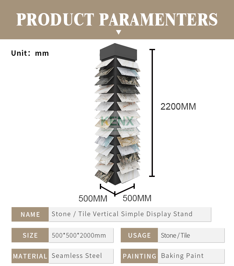 tile sample spinning display rack