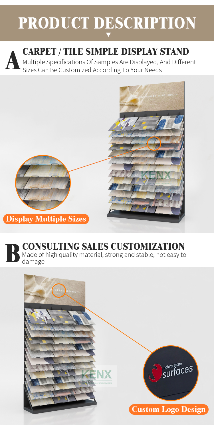 ceramic tile countertop sample rack