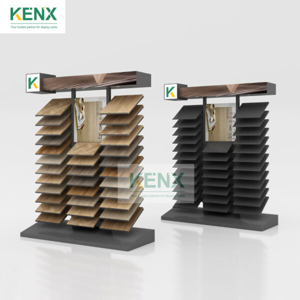 wooden floor display stand