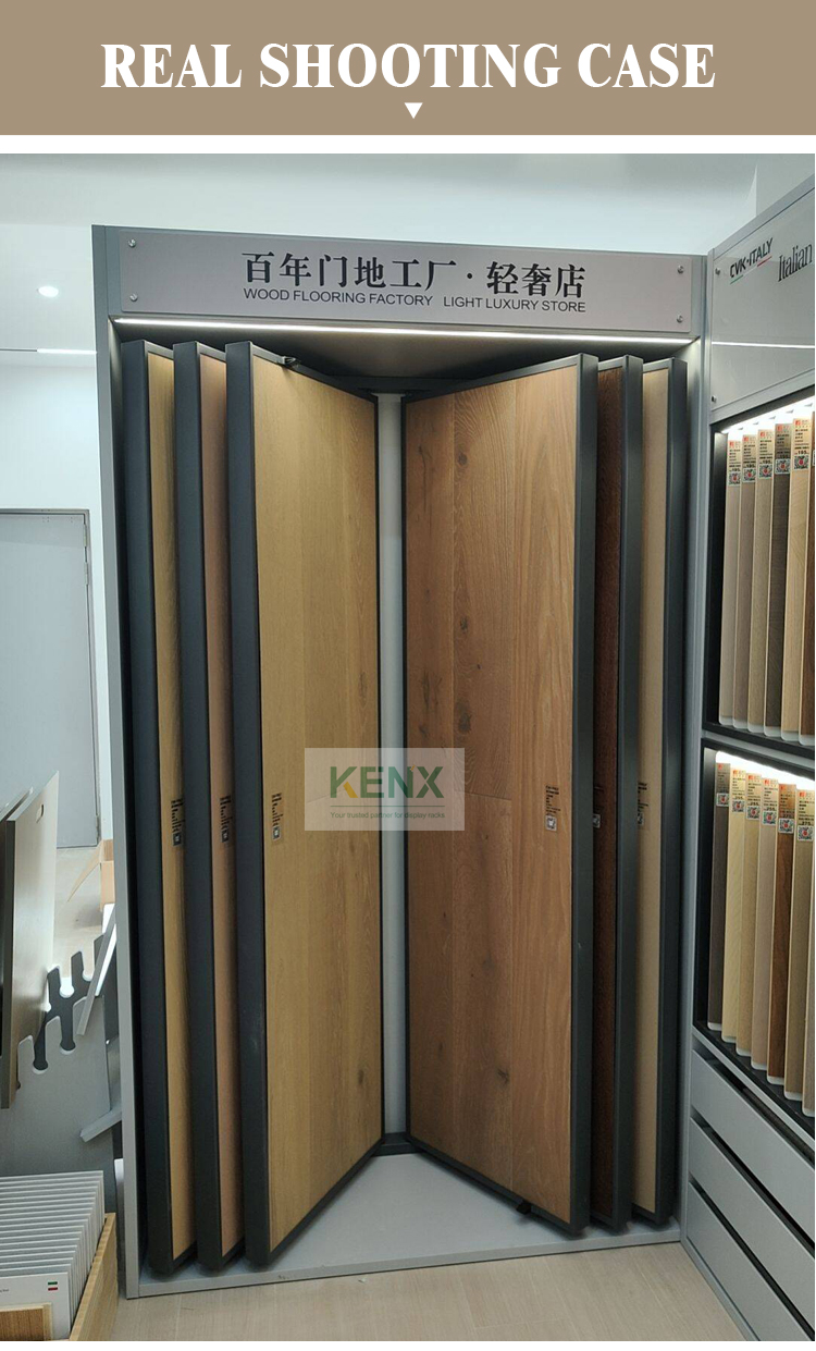 Wood Flooring Displays Rack For Exhibition Hall - Tile Display Solution