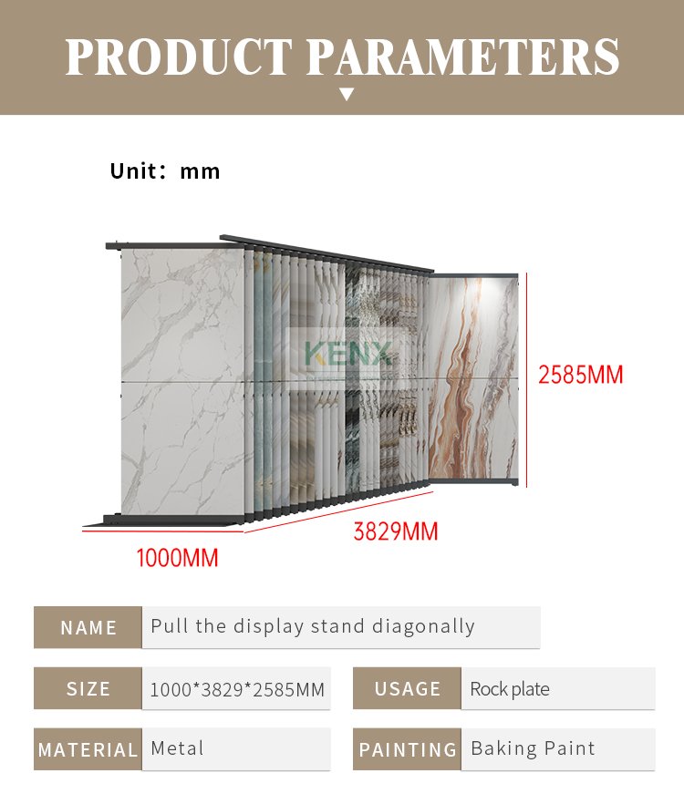 Sliding Type Tiles Display Metal Rack
