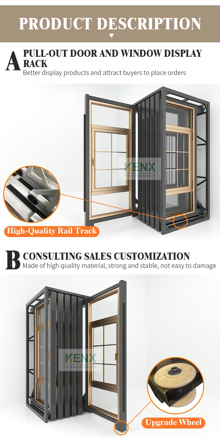 Présentoir de vitrine à tirer-pousser