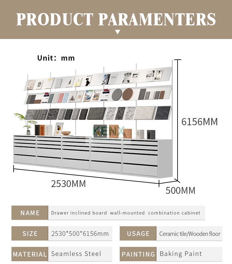 Drawer Showroom Tile Display Rack parameter