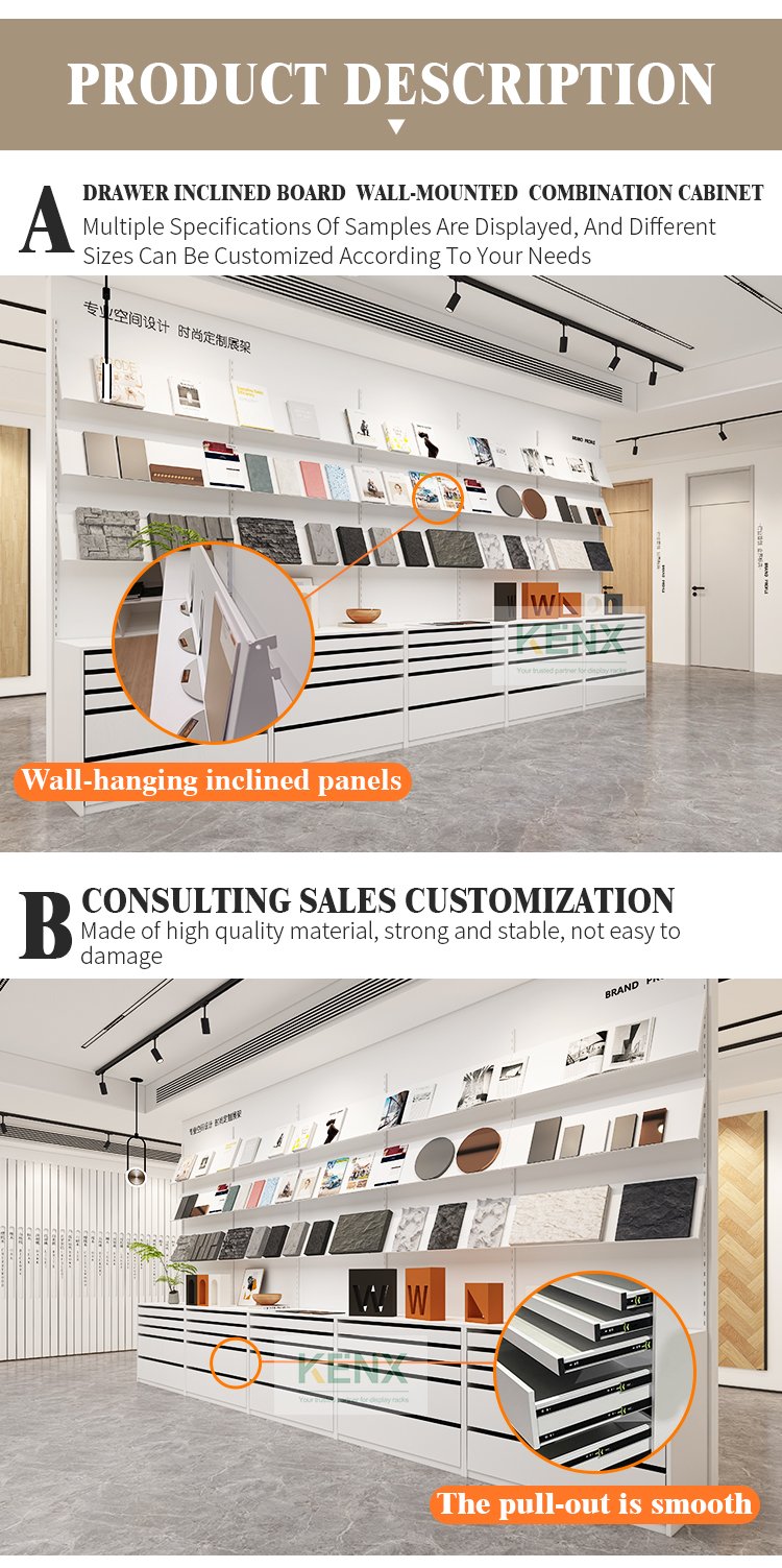 Drawer Showroom Tile Display Rack