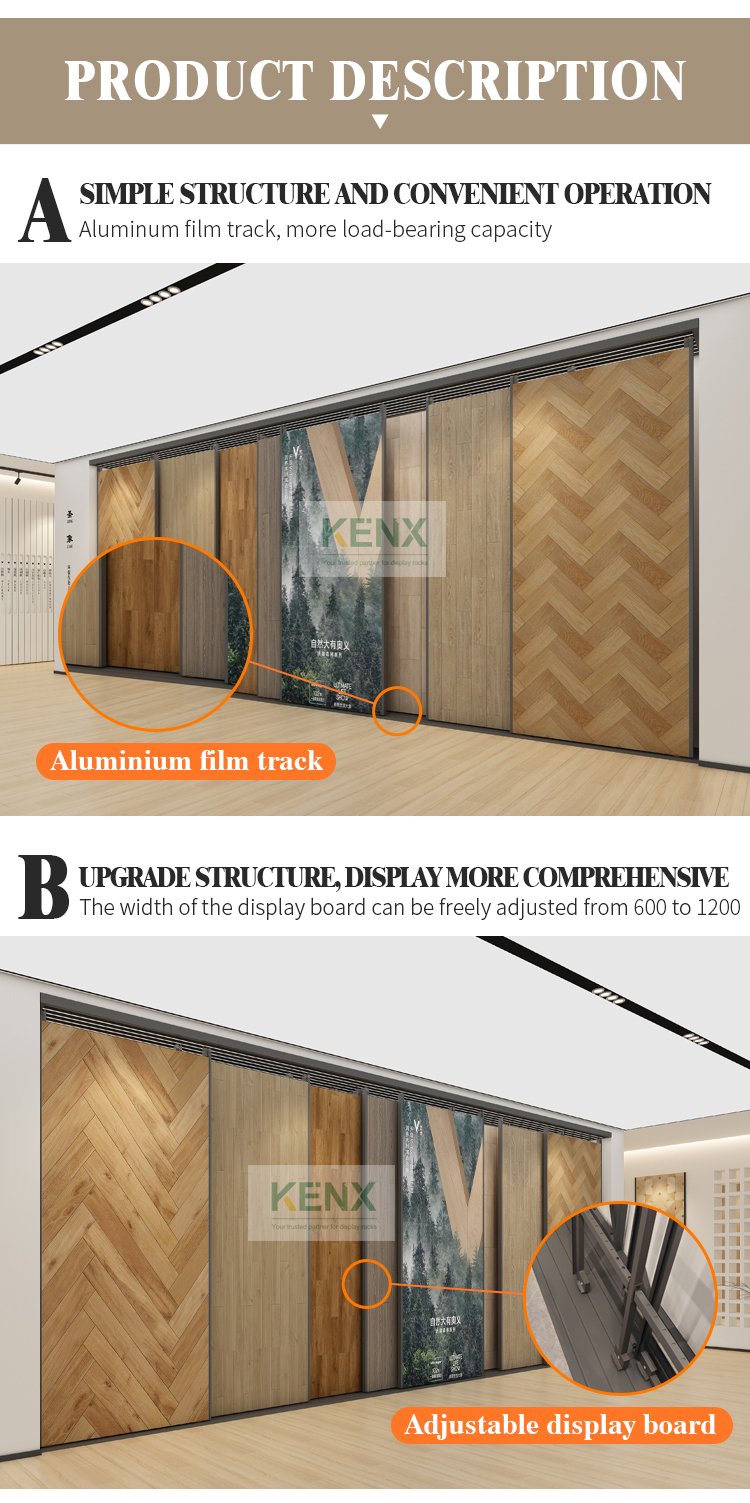 Hardwood Floor Samples Pull-Push Display Rack