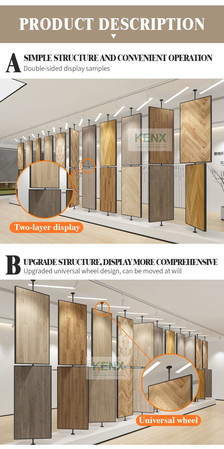 Rotatable Display Stand for Wood Flooring Sample