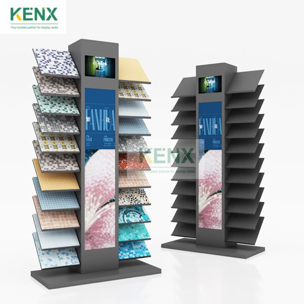 Mosaic Floor Tile​ Vertical Display Stands with Light